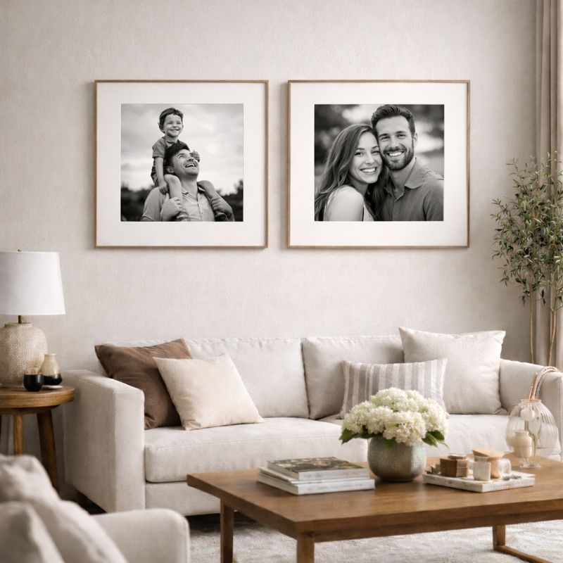 Kit 2 Quadros COM SUAS FOTOS JÁ IMPRESSAS